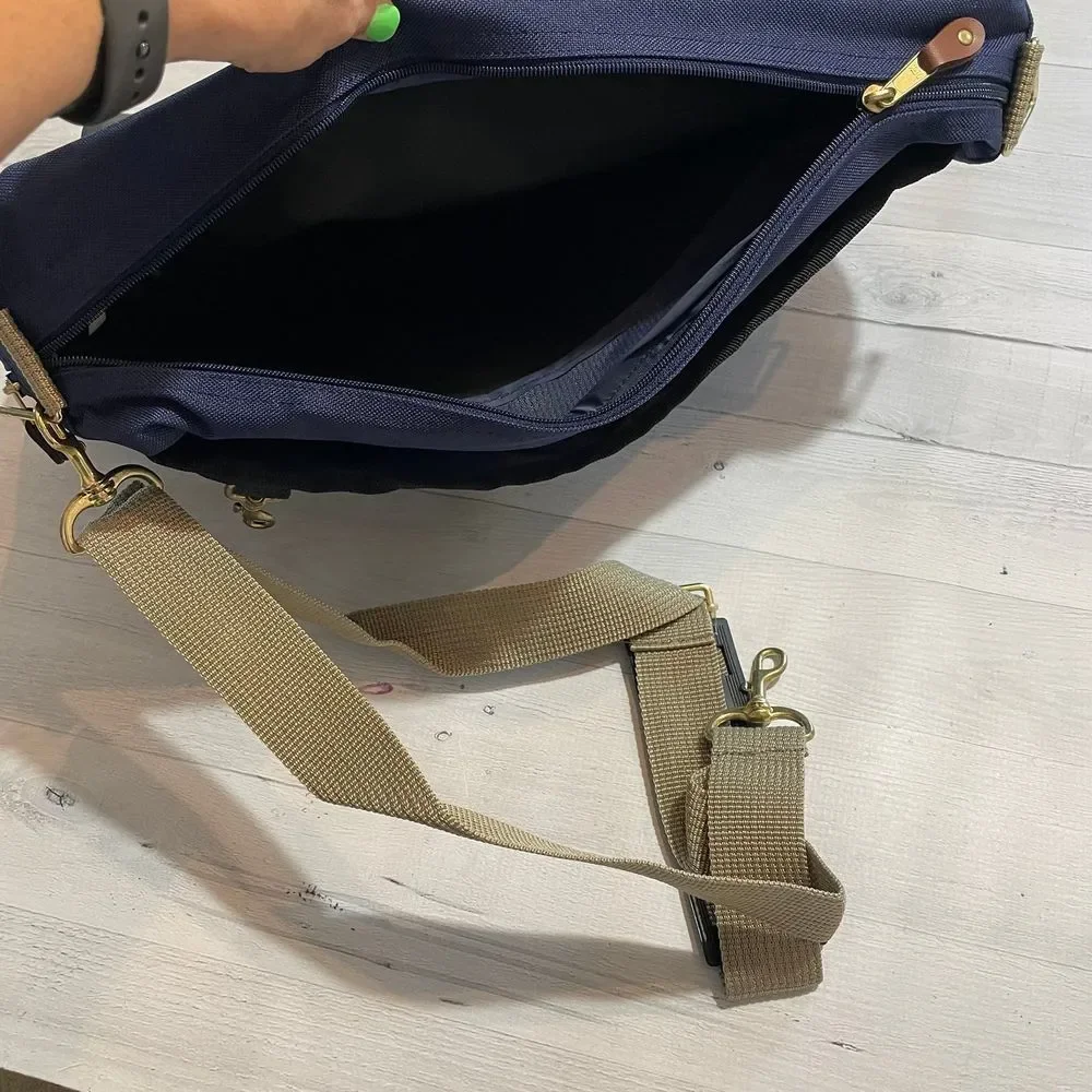 Gymboree‎ navy blue canvas messenger bag NEW